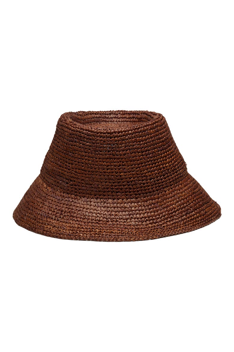 Tali Straw Bucket Hat, Alternate, color, CHOCOLATE