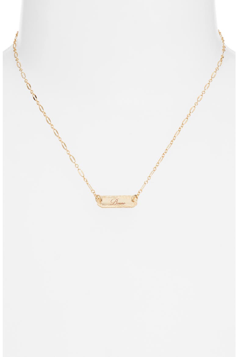 Cora Personalized Pendant Necklace, Alternate, color, GOLD