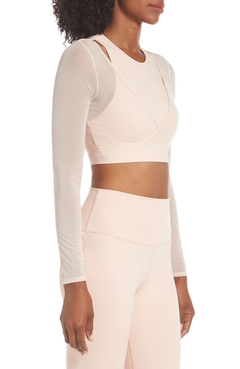 Alo Pivot Layered Look Crop Top, Alternate, color, 