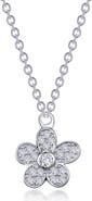 Lafonn Simulated Diamond Mini Pavé Flower Necklace