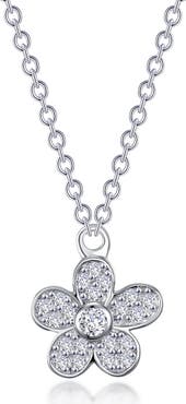 Lafonn Simulated Diamond Mini Pavé Flower Necklace