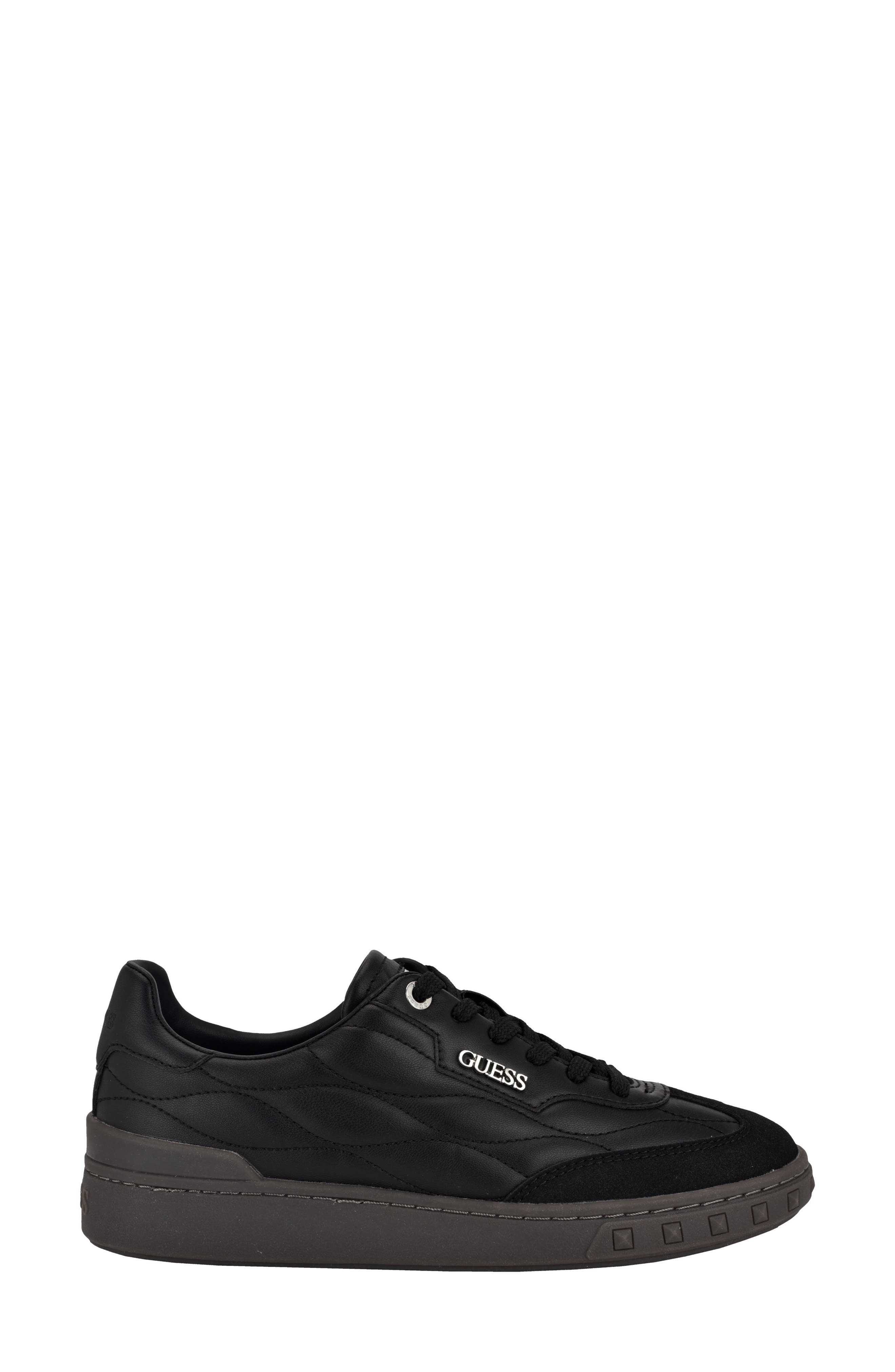 GUESS Iquilt Sneaker, Alternate, color, Black