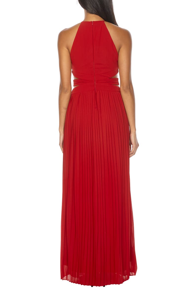 Boston Cutout Maxi Dress, Alternate, color, RUBY RED