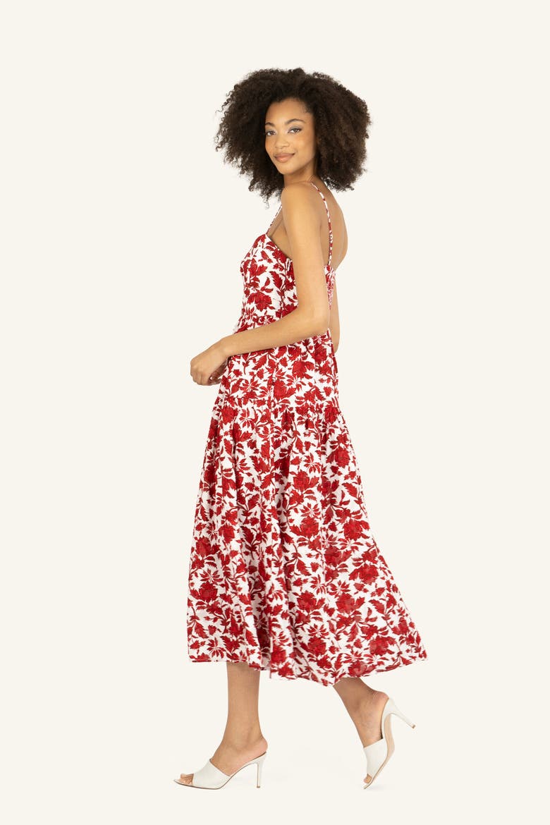 Nehru Dress, Alternate, color, Red Floral Print