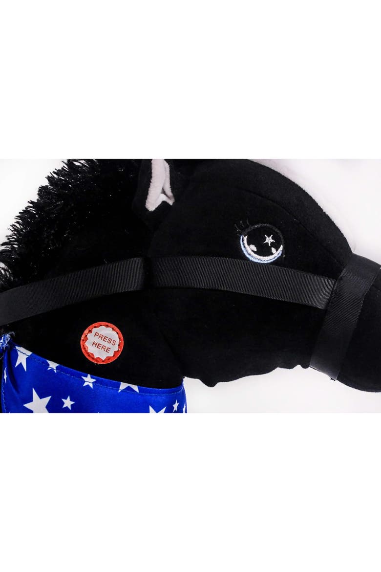 28 Inch Stick Horse with Sound Toy, Alternate, color, Black