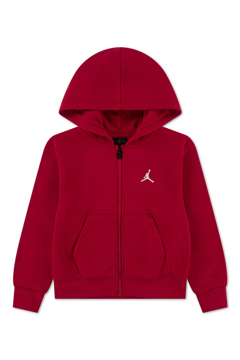 Kids' Fleece Zip Hoodie, Main, color, GYM RED