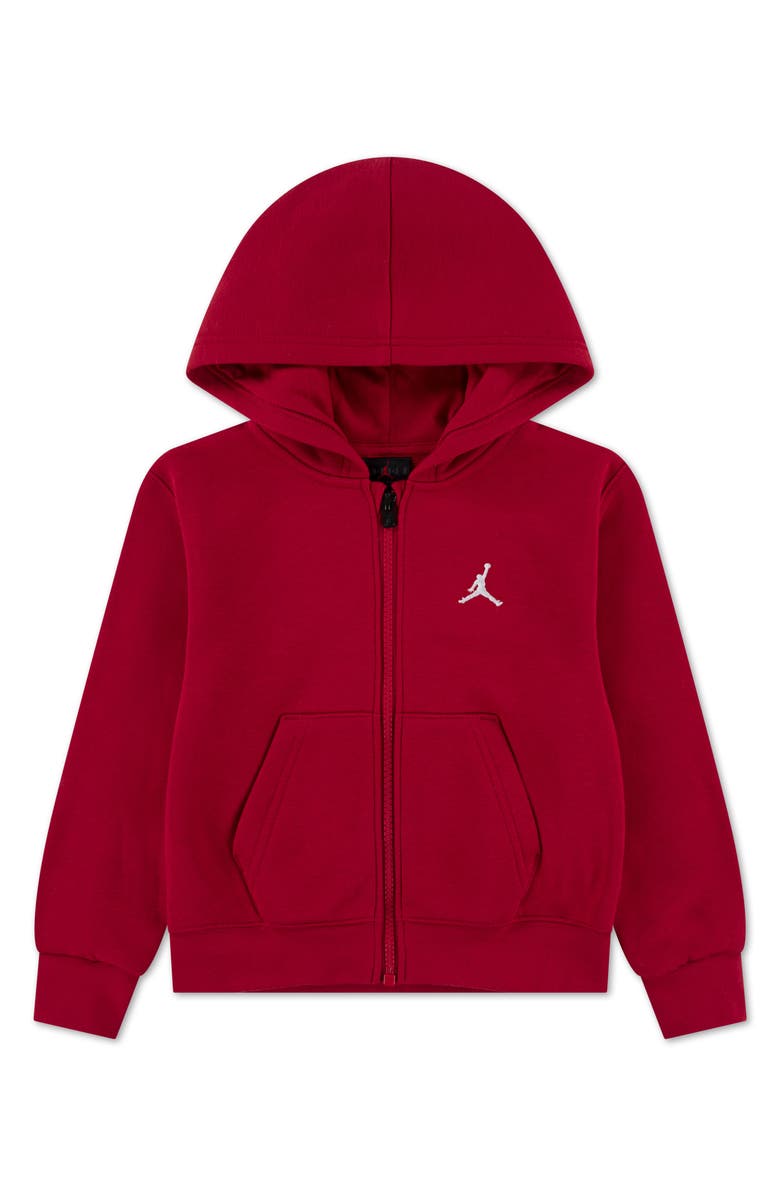Jordan Kids' Fleece Zip Hoodie, Main, color, Gym Red