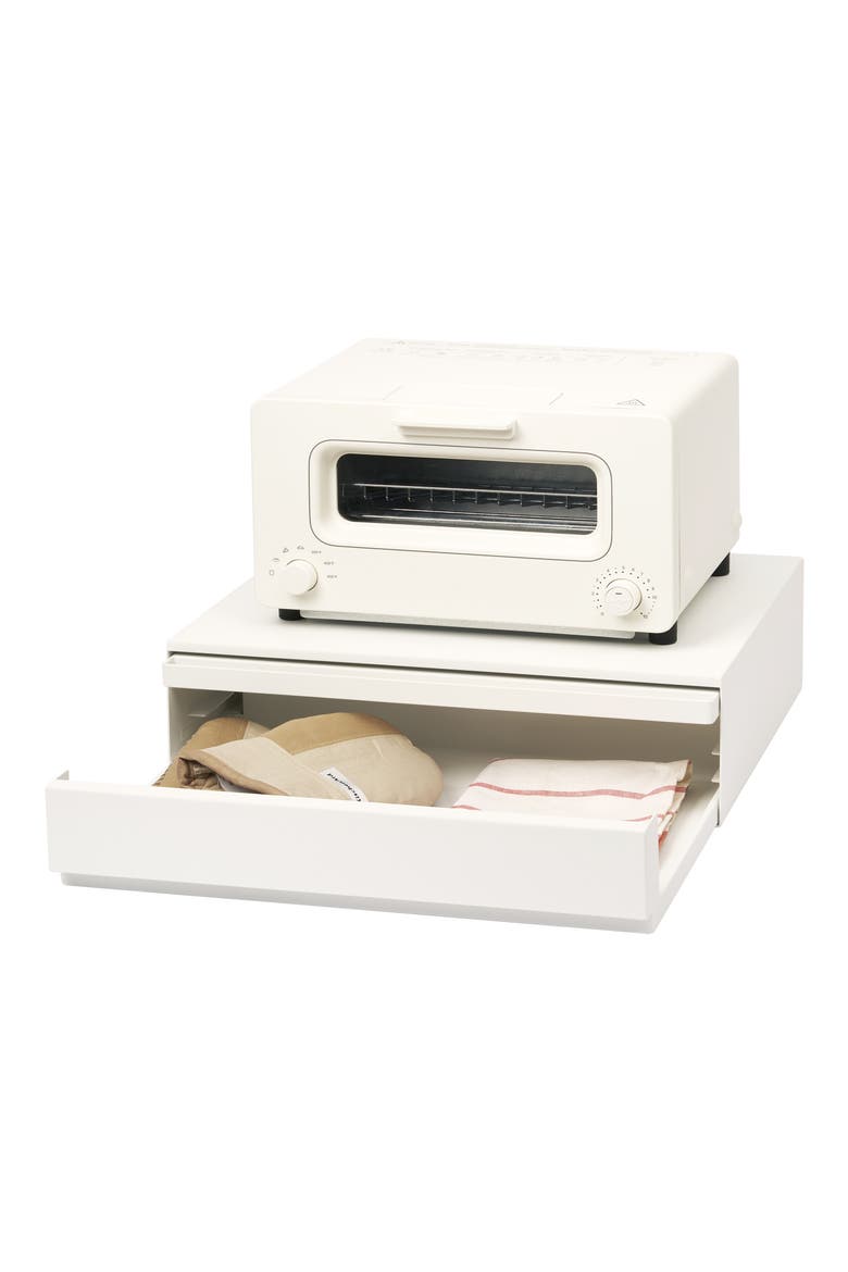 Bottom Drawer with Slide Table, Alternate, color, WHITE