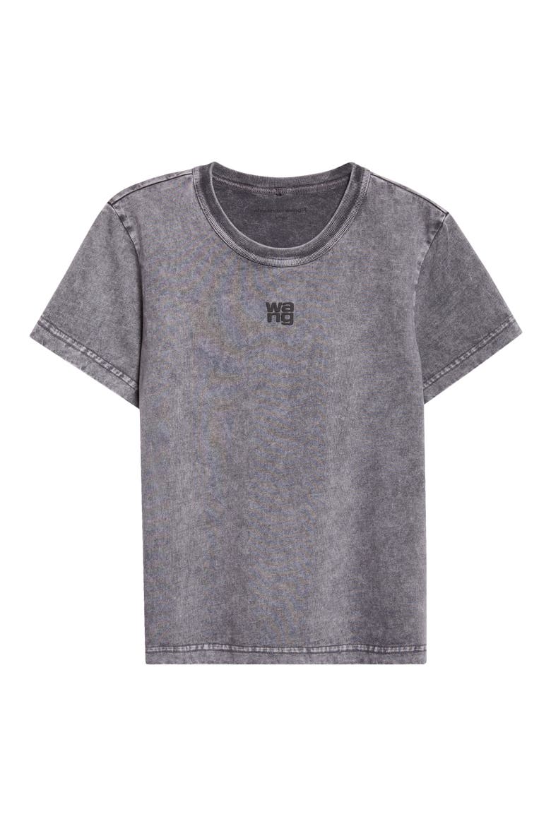 Ｓ】Alexander Wang acid wash puff logo tee Puff Logo Shrunken Cotton Jersey T-Shirt (Women) | Nordstrom