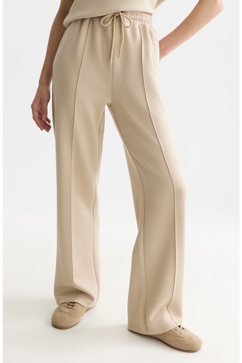 Tie Waist Wide Leg Sweatpants, Main, color, DOESKIN