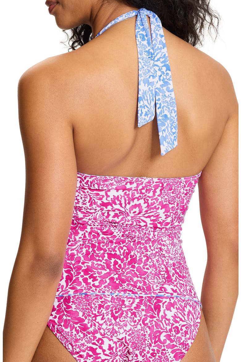 Paisley Daze Reversible UPF 50+ Tankini, Alternate, color, HIBISCUS POP REV