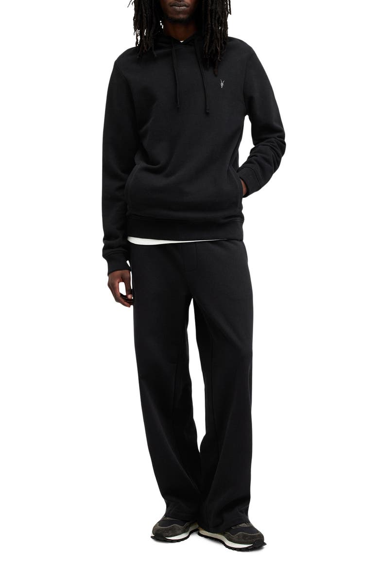 Raven Cotton Hoodie, Alternate, color, BLACK