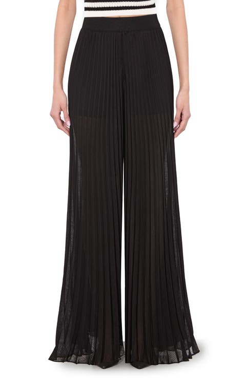 Athena Accordion Pleated Wide Leg Pants