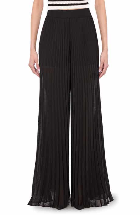 Alice + Olivia Athena Accordion Pleated Wide Leg Pants