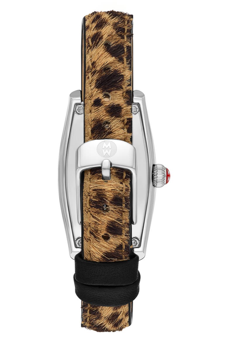 Special Edition Diamond Coquette Genuine Calf Hair Strap Watch, 23mm x 34mm, Alternate, color, MULTI