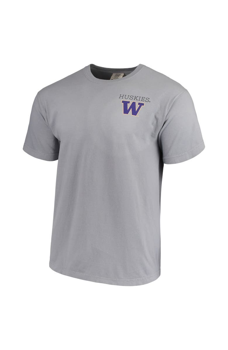 IMAGE ONE Men's Gray Washington Huskies Comfort Colors Campus Scenery T-Shirt, Alternate, color, 
