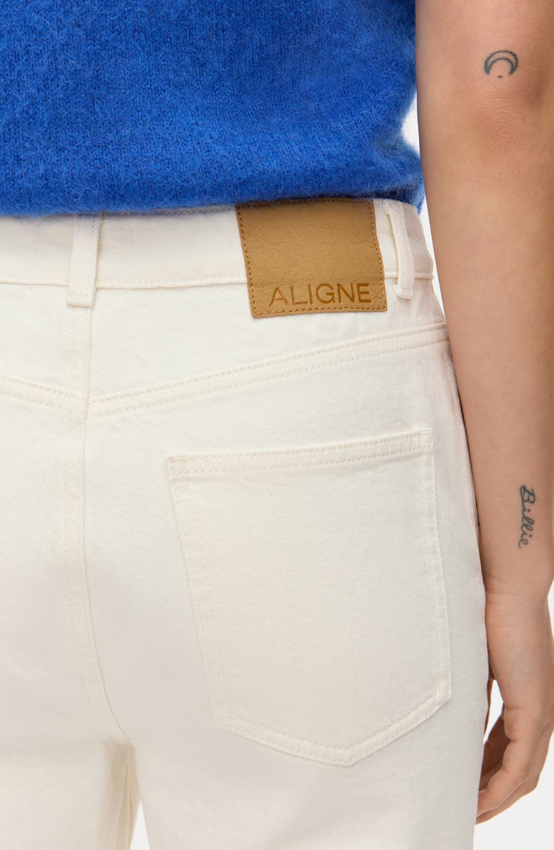 ALIGNE Crop Flare Jeans, Alternate, color, Ecru