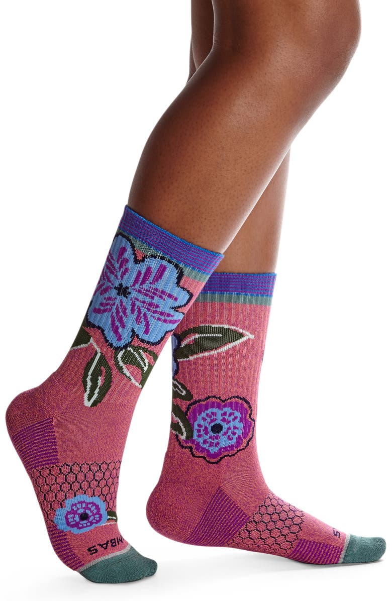 Bombas Winter Floral Calf Socks, Main, color, 