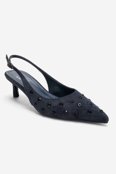 Lorex Embellished Stiletto Slingback Pump