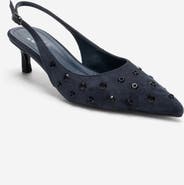 Prologue Shoes Lorex Embellished Stiletto Slingback Pump