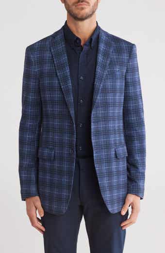 John Varvatos Star USA Plaid Wool Sport Coat