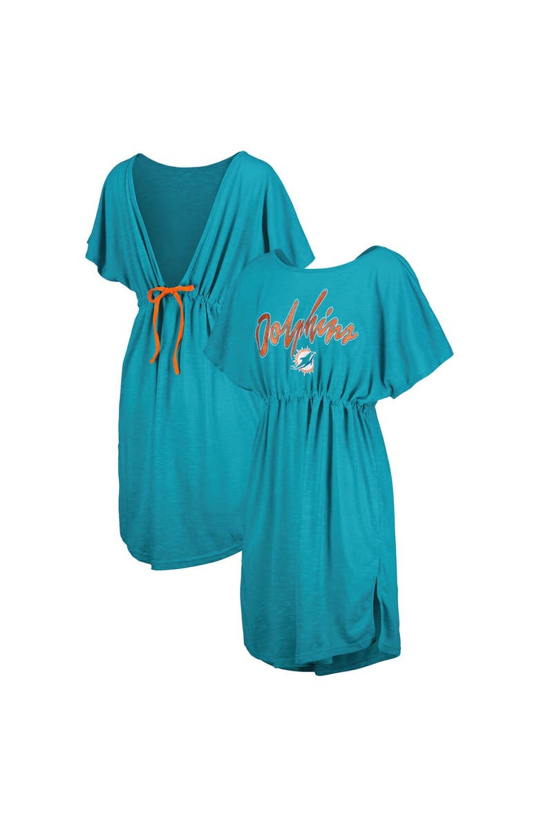 G-III 4HER BY CARL BANKS Women's G-III 4Her by Carl Banks Aqua Miami Dolphins Versus Swim Cover-Up, Main, color, Aqua