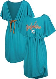 G-III 4HER BY CARL BANKS Women's G-III 4Her by Carl Banks Aqua Miami Dolphins Versus Swim Cover-Up