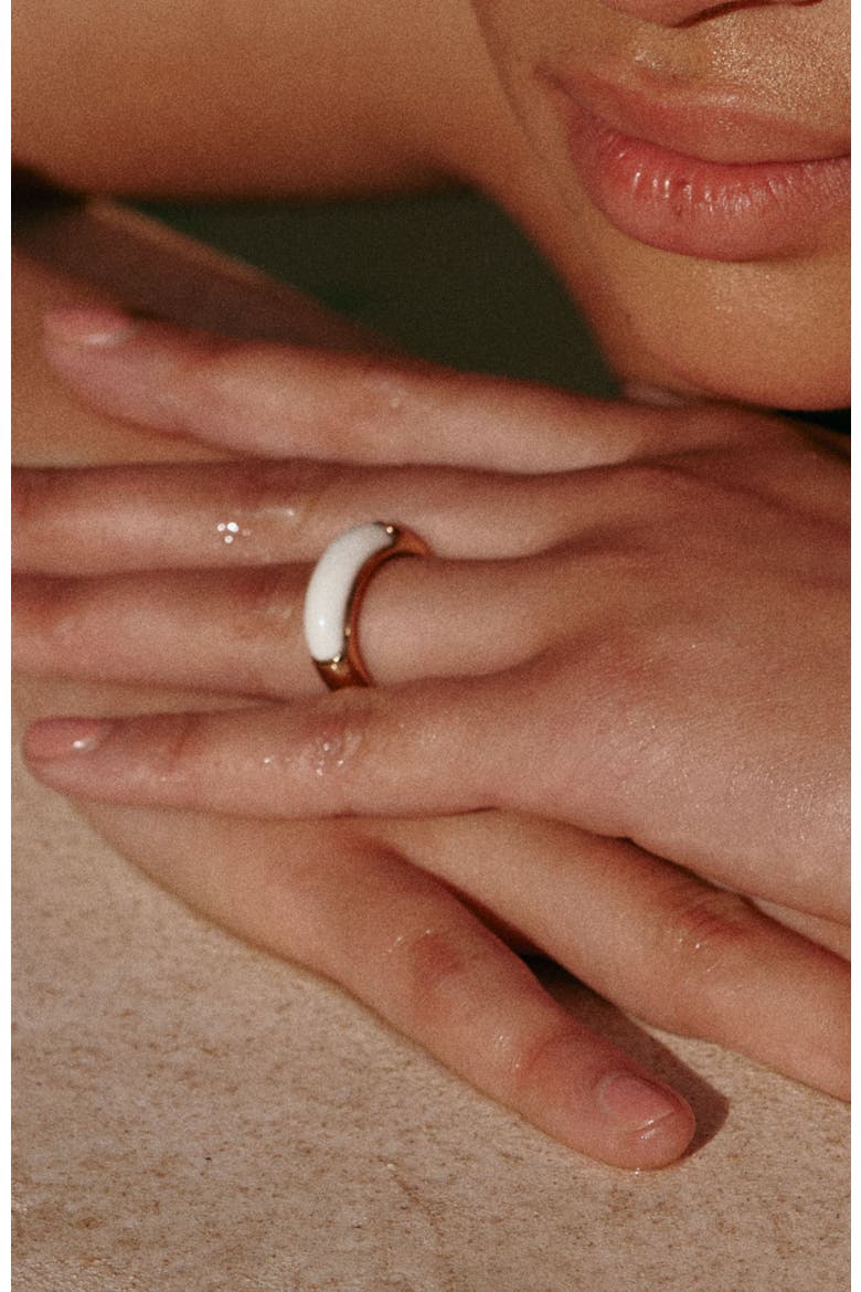 Time Ripples Ring, Alternate, color, White & Gold