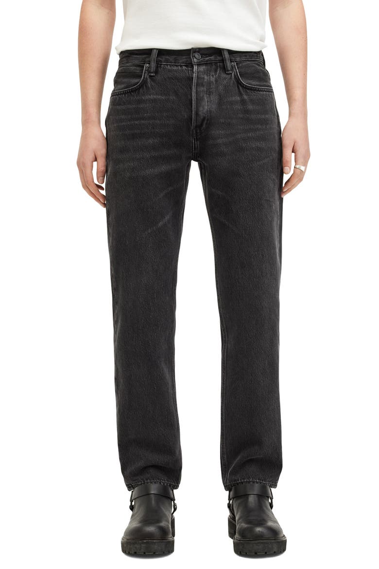 Reid Straight Leg Jeans, Main, color, BLACK