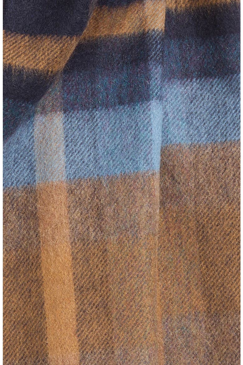 Deco Block Check Cashmere Fringe Scarf, Alternate, color, VCN NVY RU7637
