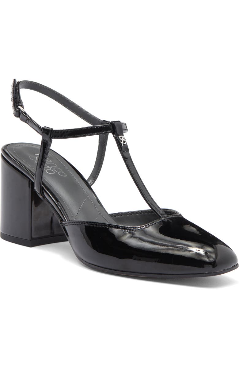 Franco Sarto Tasha T-Strap Pump, Main, color, Black Patent