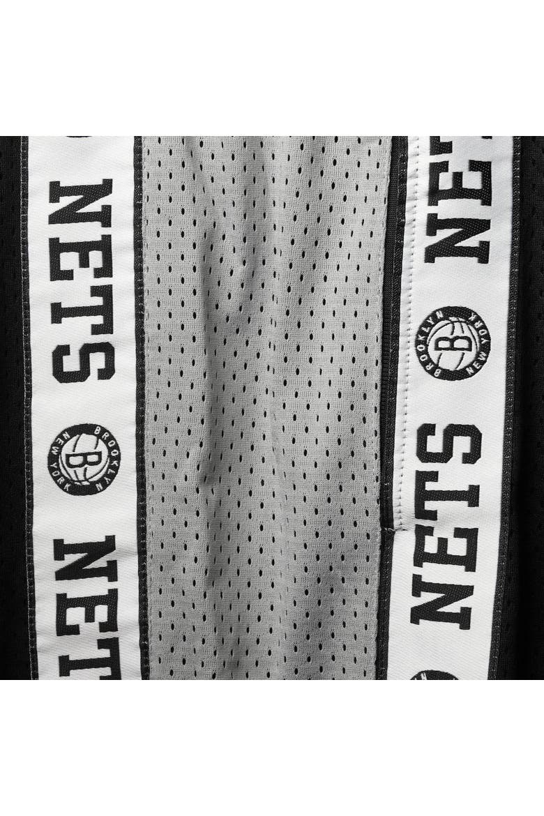 Men's Fanatics Branded Black/Silver New Jersey Nets Big & Tall Tape Mesh Shorts, Alternate, color, Black