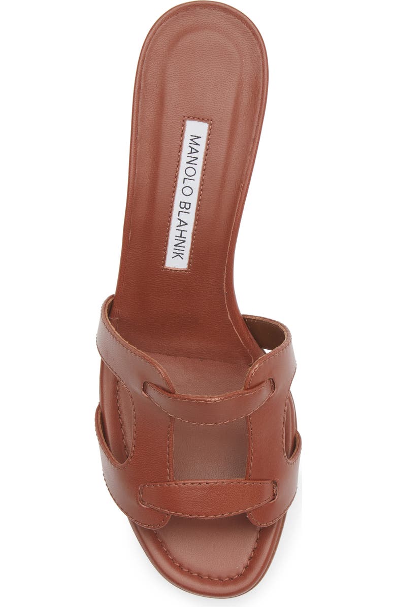 Manolo Blahnik Grellanu Sandal, Alternate, color, Brown
