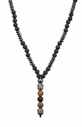 EYE CANDY LOS ANGELES Agate Buddha Beaded Y-Necklace