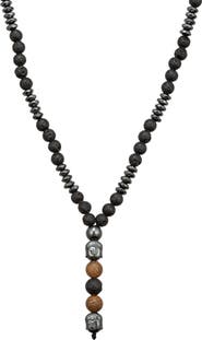 EYE CANDY LOS ANGELES Agate Buddha Beaded Y-Necklace