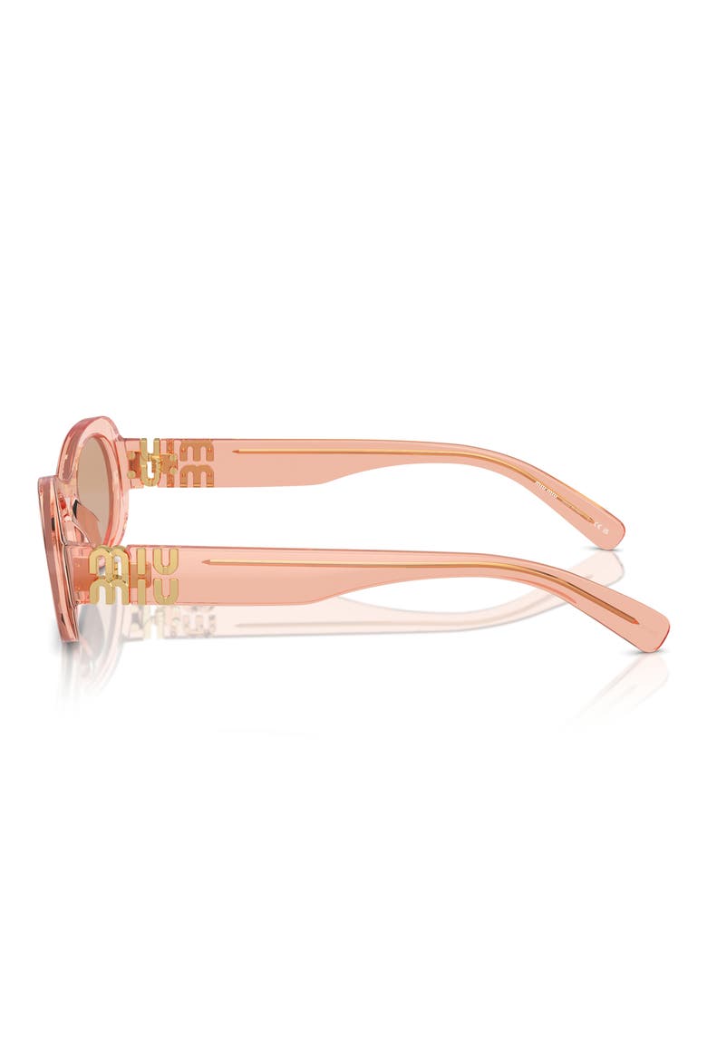 50mm Oval Sunglasses, Alternate, color, BROWN