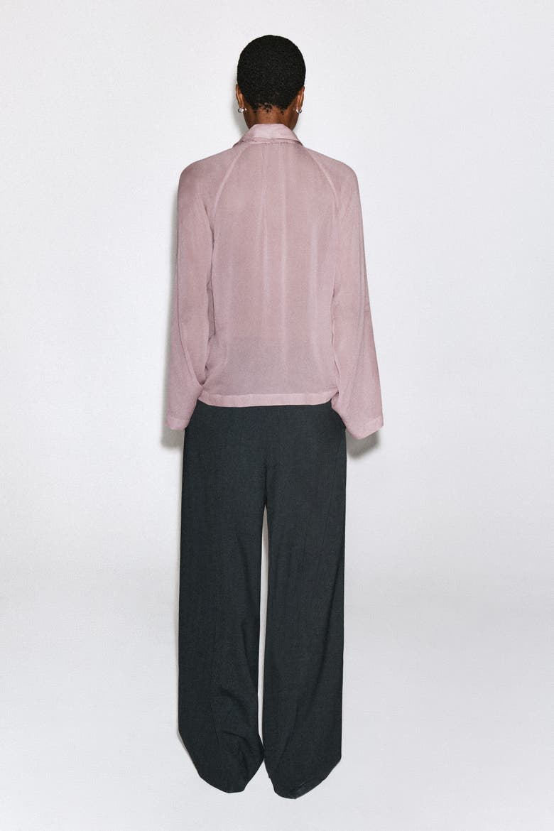Fluid Scarf-detail Top, Alternate, color, MAUVE
