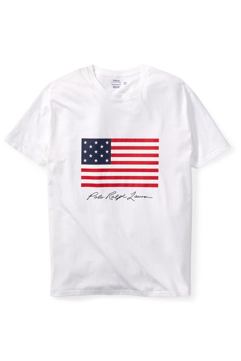 Big & Tall American Flag Graphic Tee, Main, color, WHITE