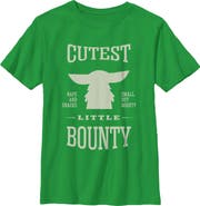 Star Wars: The Mandalorian and Grogu Boys' Cutest Little Bounty Graphic Short Sleeve T-Shirt