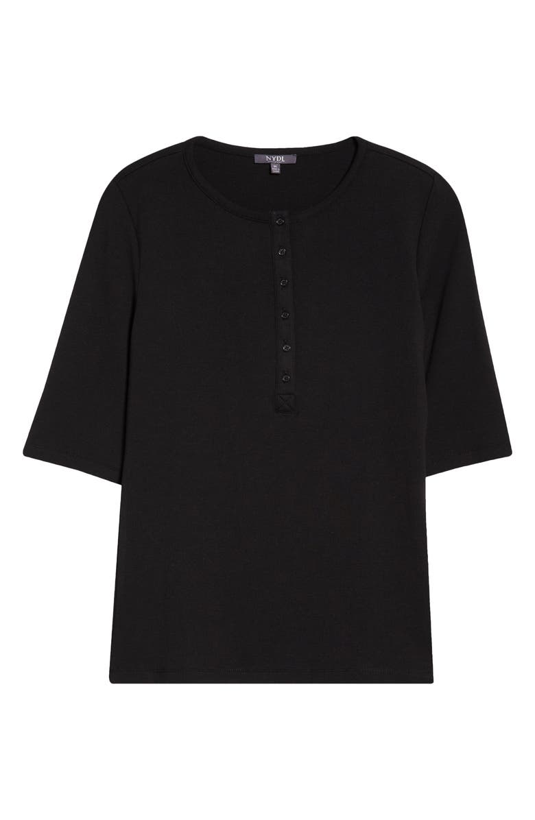 NYDJ Rib Henley, Alternate, color, Black