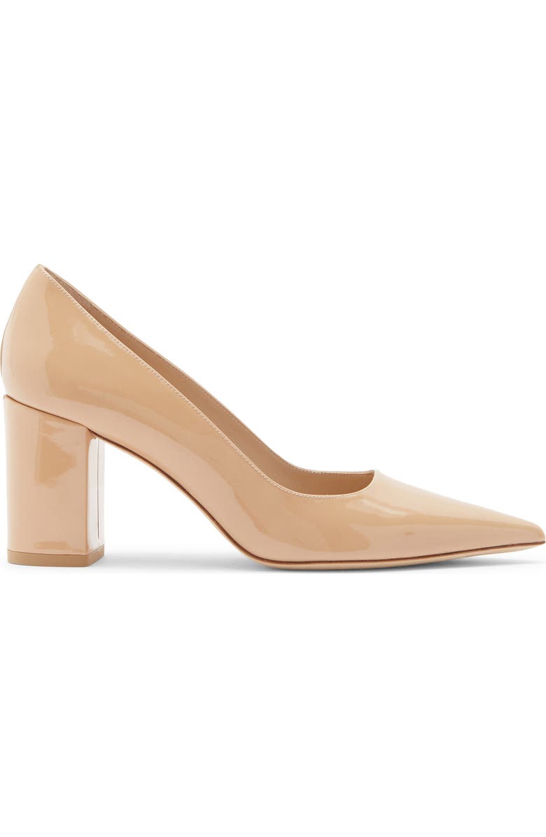 Stuart Weitzman Stuart Power Block 75 Pump, Alternate, color, Adobe
