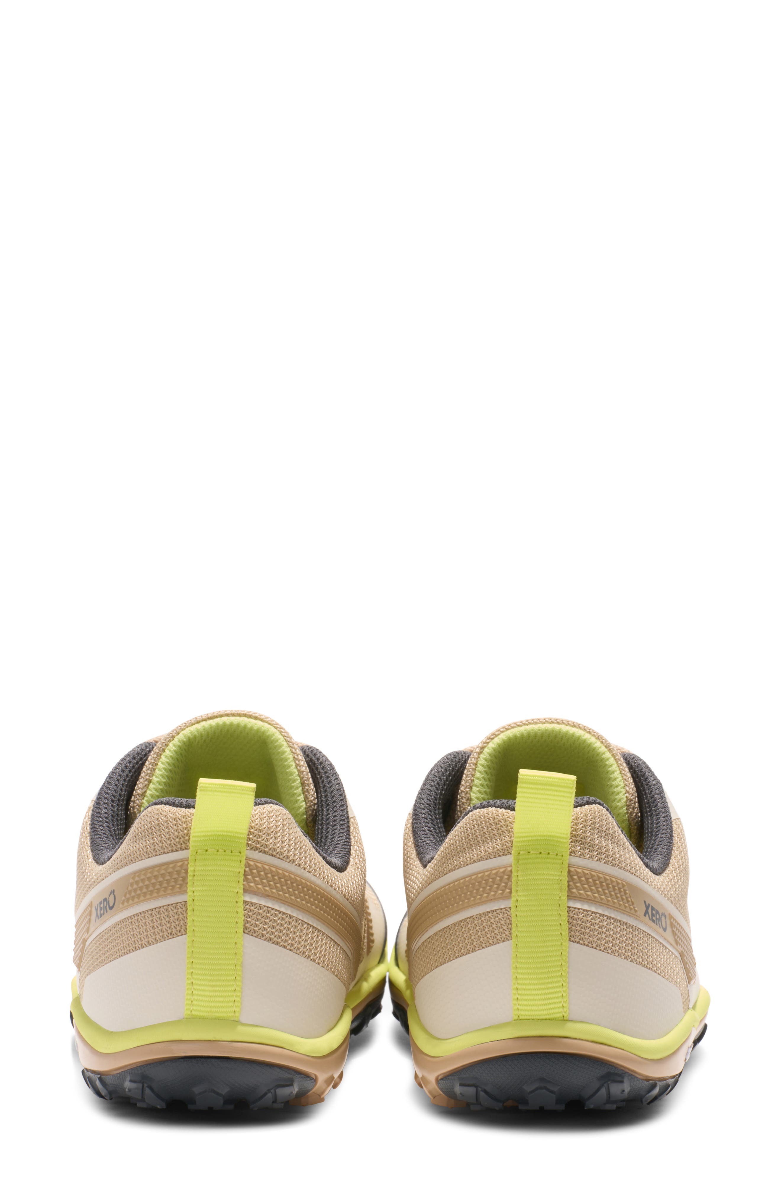 XERO SHOES Scrambler Low EV Trail Running Shoe, Alternate, color, Irish Cream / Sunny Lime