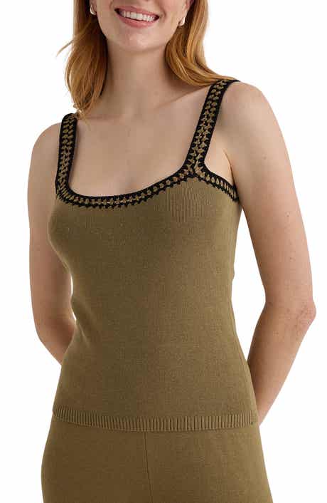 Crochet Trim Knit Top