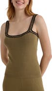 Bella Dahl Crochet Trim Knit Top