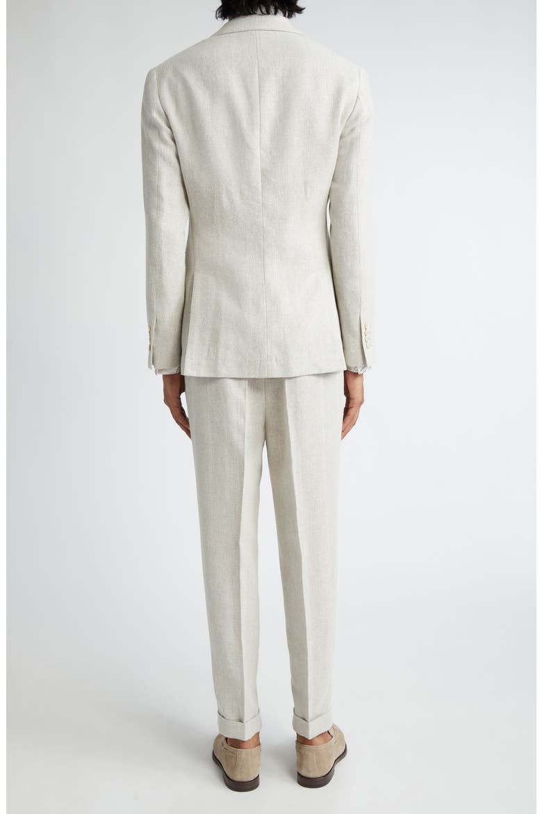 Chalk Stripe Linen Blend Suit, Alternate, color, GESSO