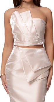 JLUXLABEL Treasure Strapless Crop Top