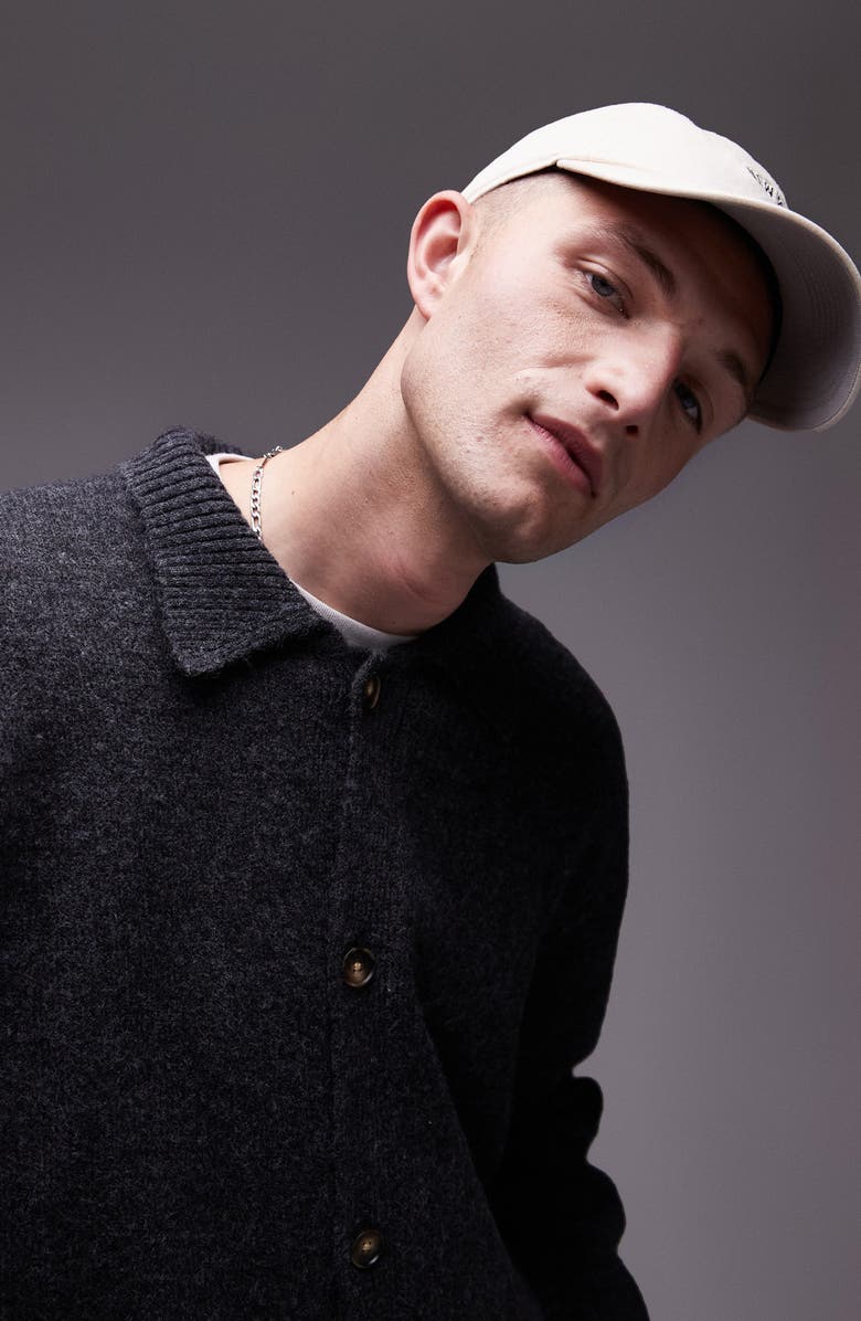 Topman Collared Cardigan, Alternate, color, 