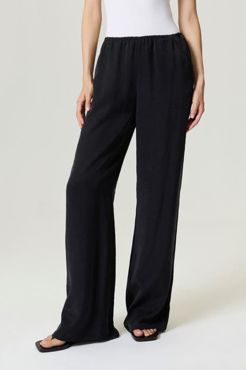 Relaxed Fluid Pants with Elastic Waist