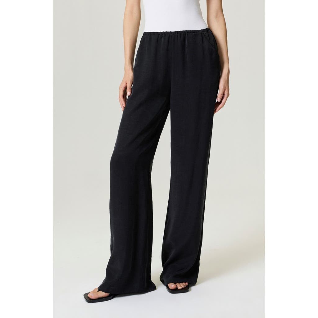Nocturne Relaxed Fluid Pants With Elastic Waist In Black