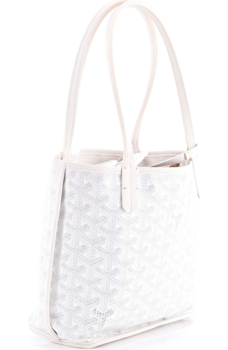 Pre-Owned Goyard Anjou Reversible Tote Coated Canvas Mini, Alternate, color, White